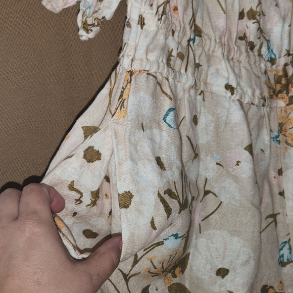 Spartina 449 Audrey Linen Romper in Babbie's Store Poppies Medium - Picture 5 of 6